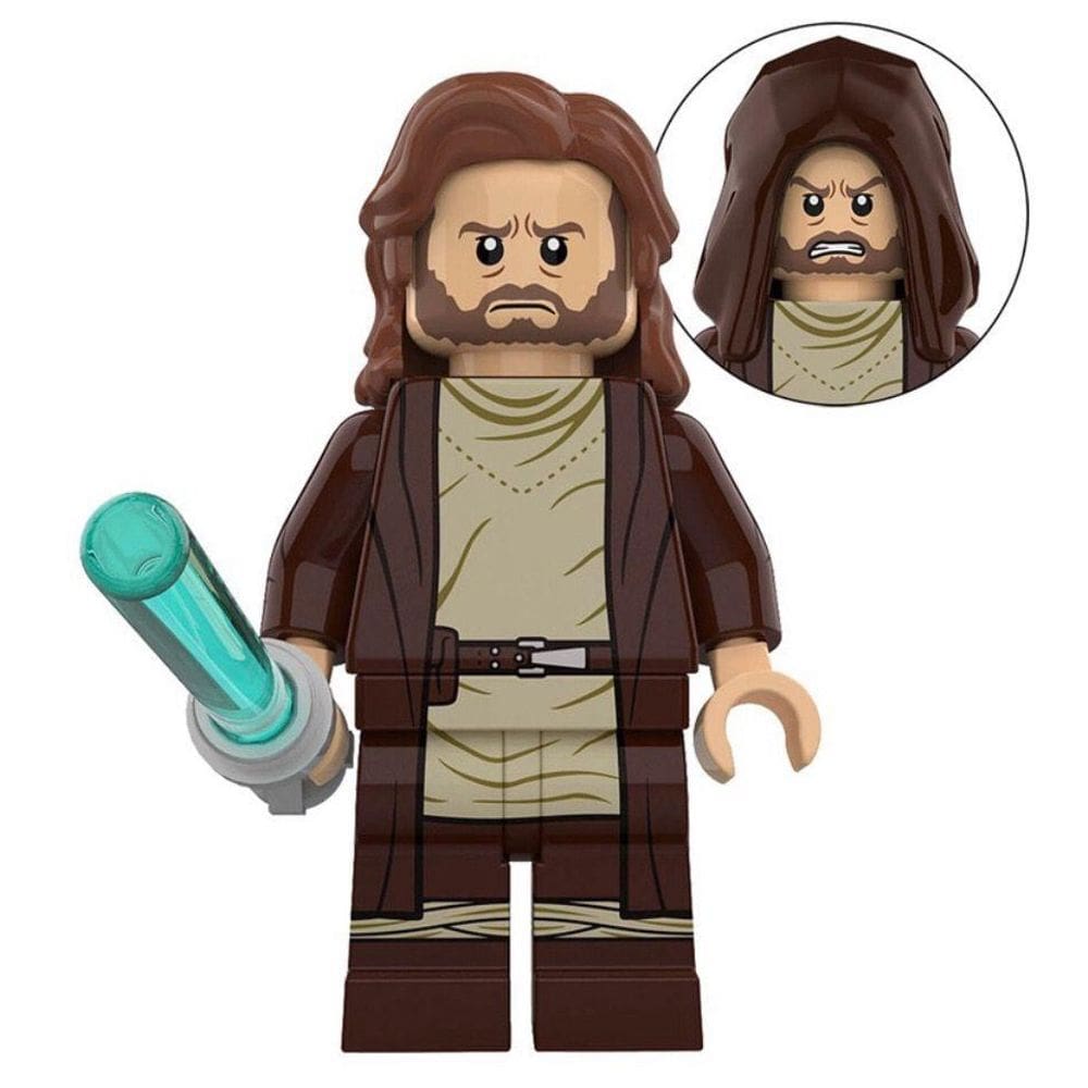 Boneco Blocos De Montar Obi Wan Kenobi Capuz Star Wars