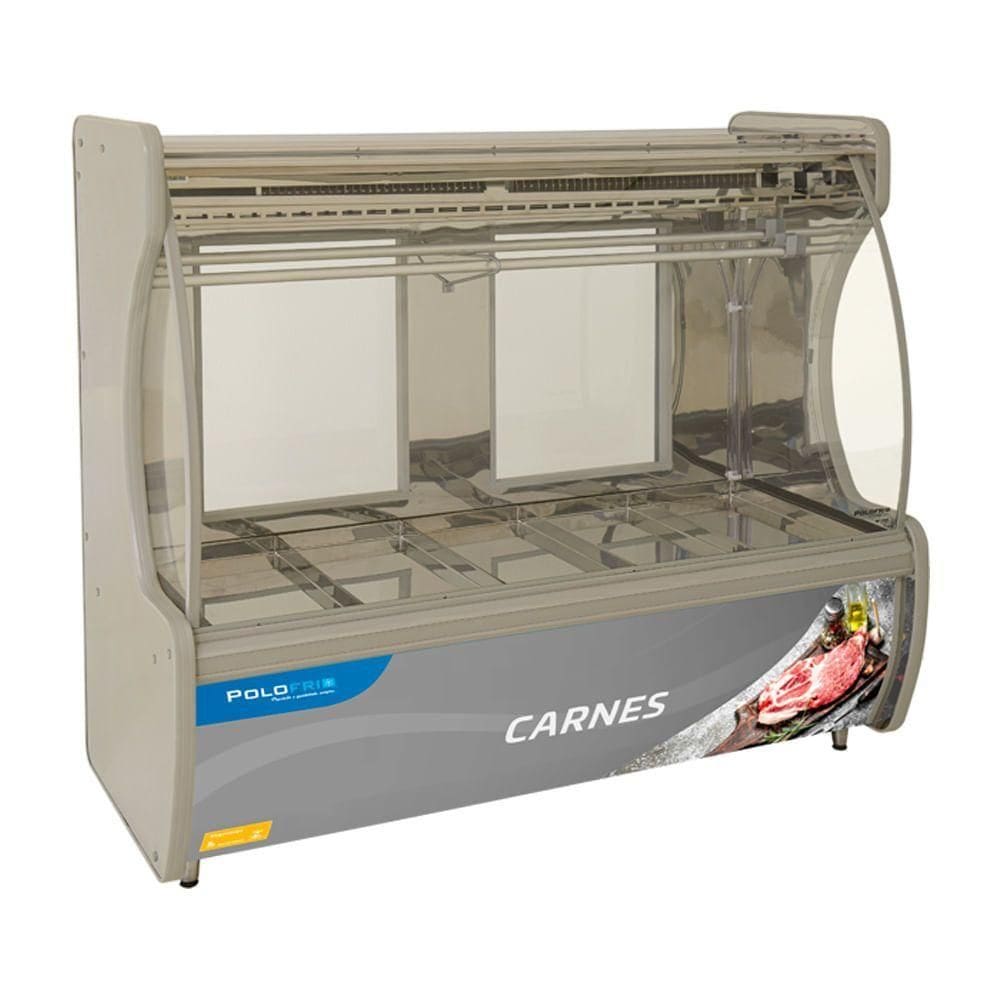 Balcão De Carnes Com Gancheira 2mt 1005 Polofrio 220v 1005 Faixa Frontal Vermelho