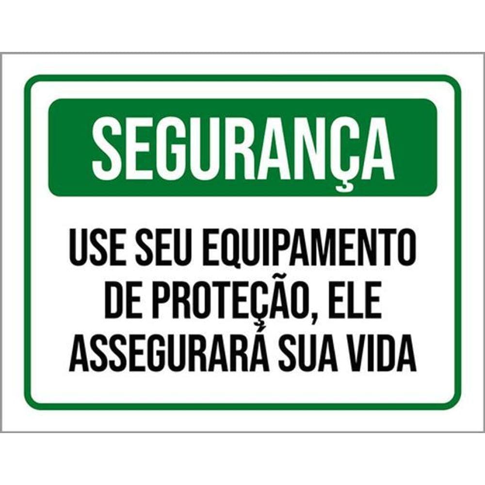 Kit 5 Placas De Segurança Equipamento Proteção 36X46