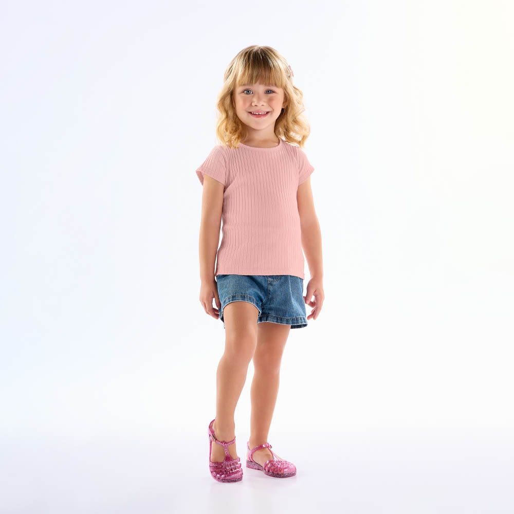 Blusa Primeiros Passos  Menina - Rose - 50603-11