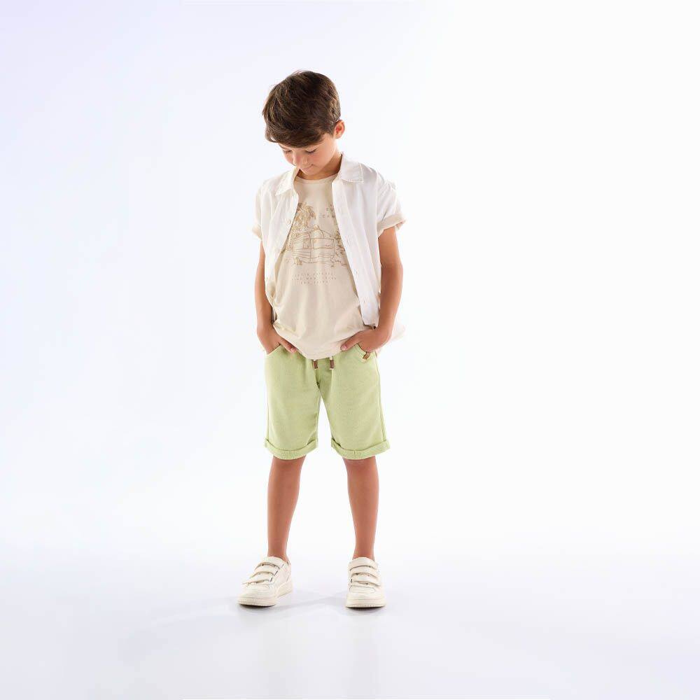 Camiseta Infantil Menino - Areia - 50755-1225