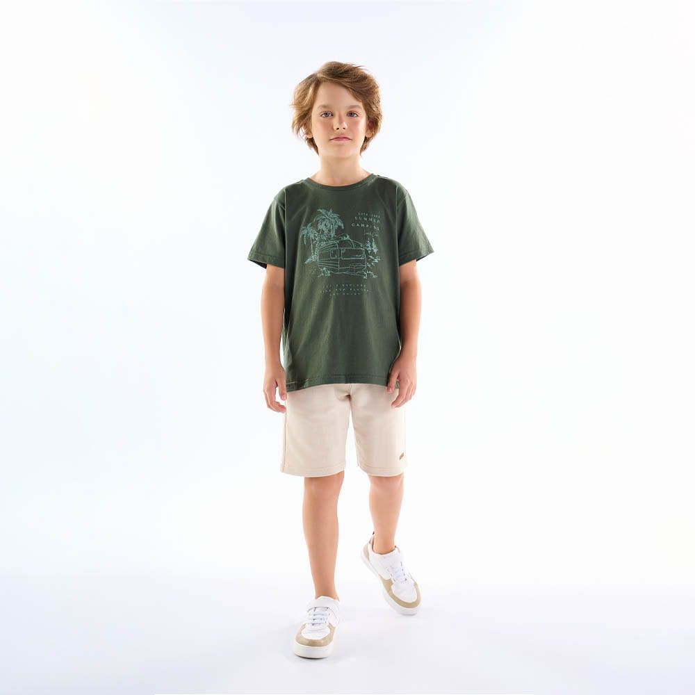Camiseta Infantil Menino - Militar - 50755-356