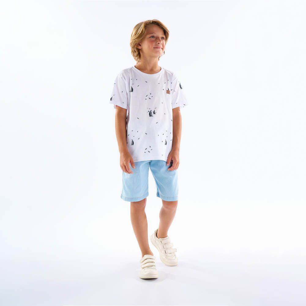 Camiseta Infantil Menino - Branco - 50760-3