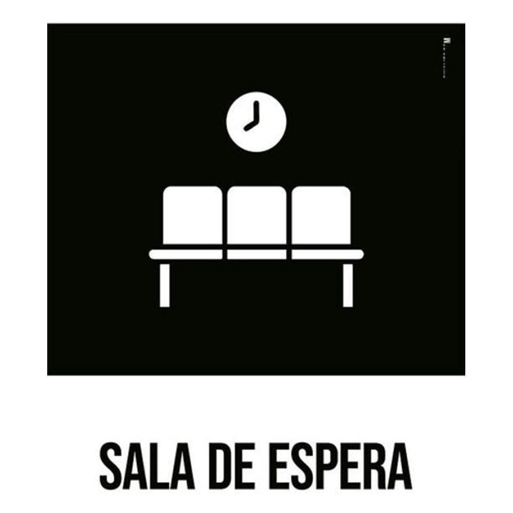 Kit 3 Placas Desenho Sala De Espera