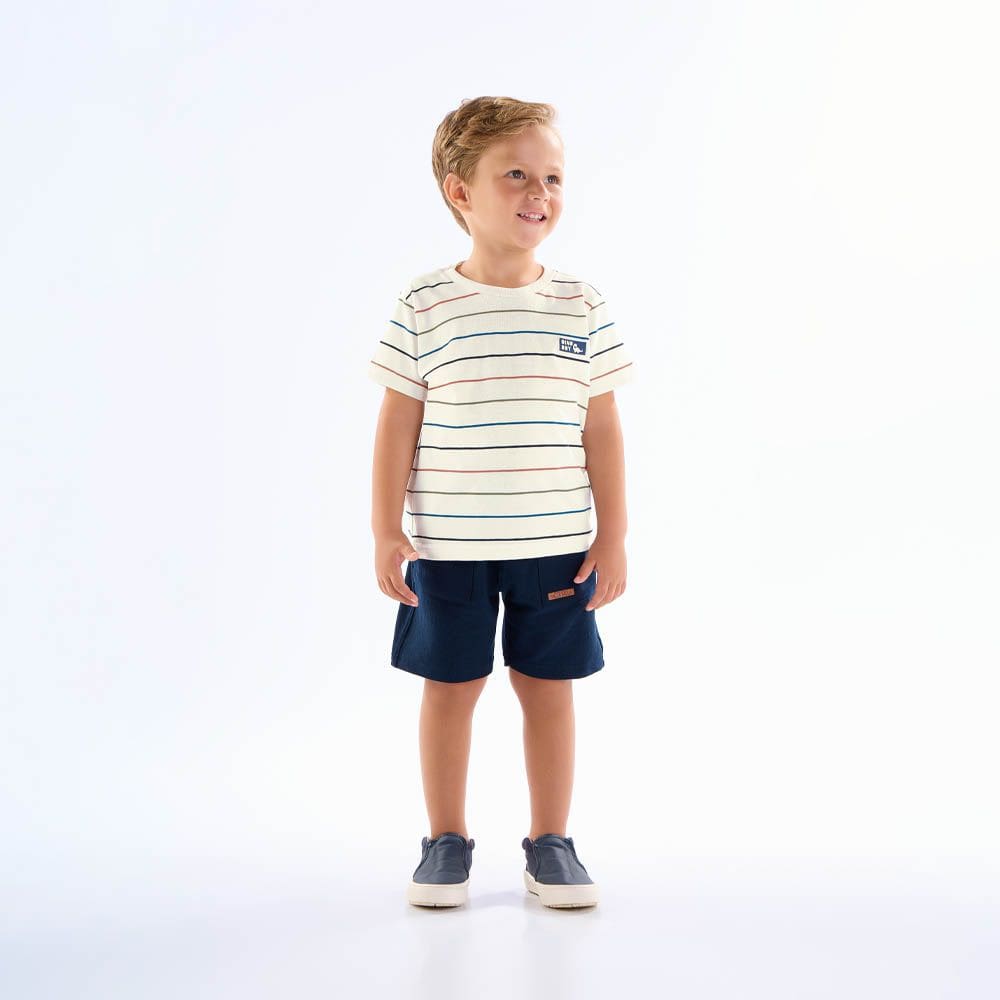 Camiseta Primeiros Passos Menino - Off White - 50655-1271
