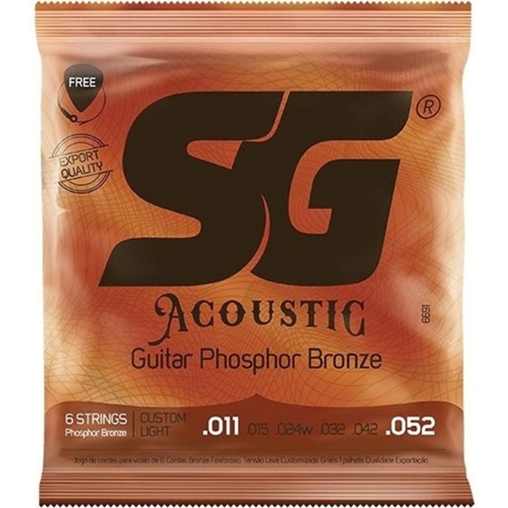 Encordoamento 011 Aço Bronze Fósforo para Violão - SG