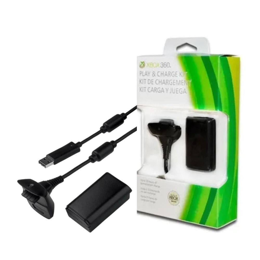 Bateria Recarregável Controle Xbox 360 68000Mah Autonomia 25