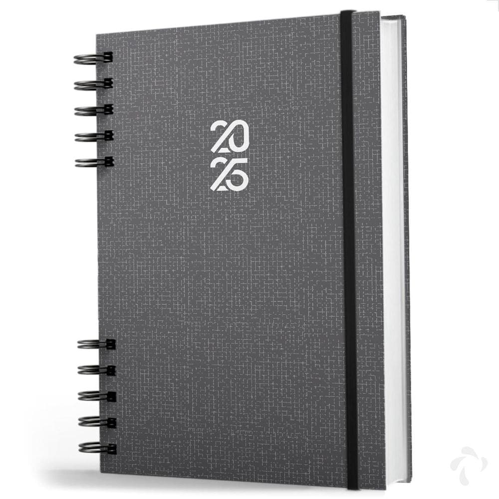 Agenda Capa Dura Executiva E Organização Pessoal Cinza