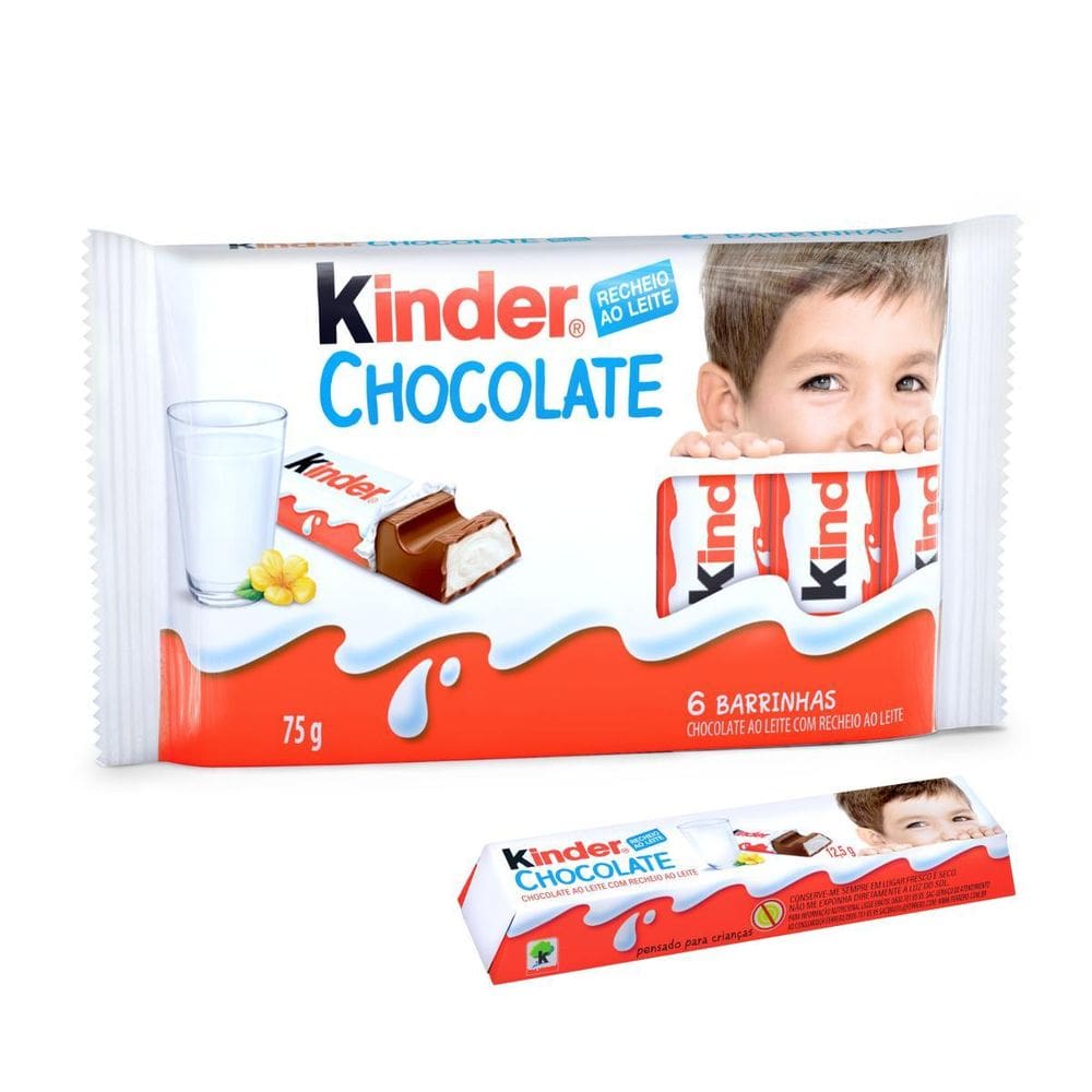 Chocolate Pacote 6 Barrinhas Kinder