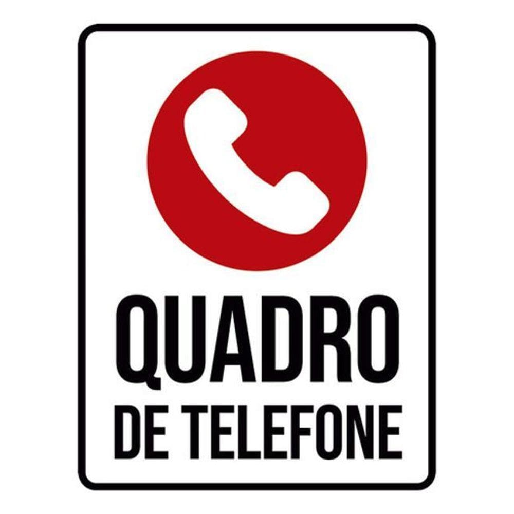 Kit 10 Placas Quadro De Telefone