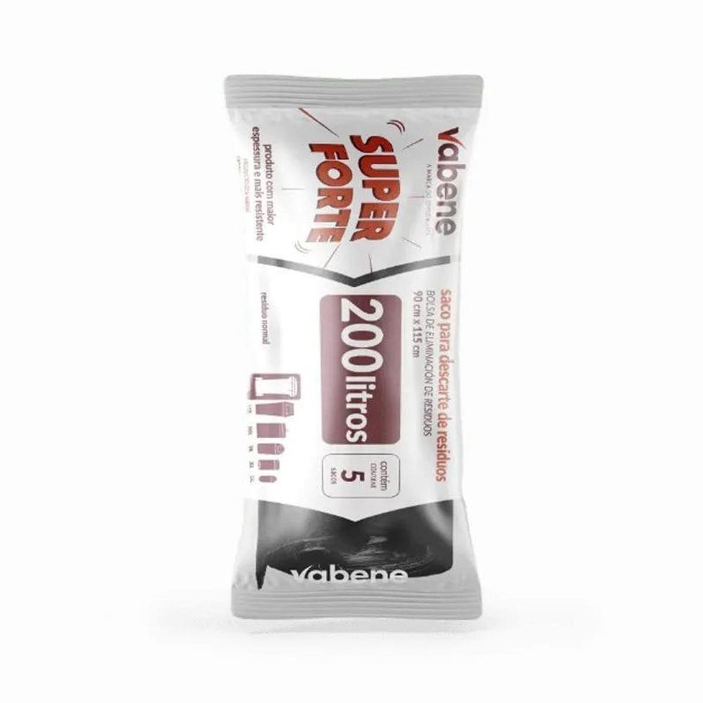 Sacos Para Descarte De Residuos Preto 200 L - 5Un/Rolo