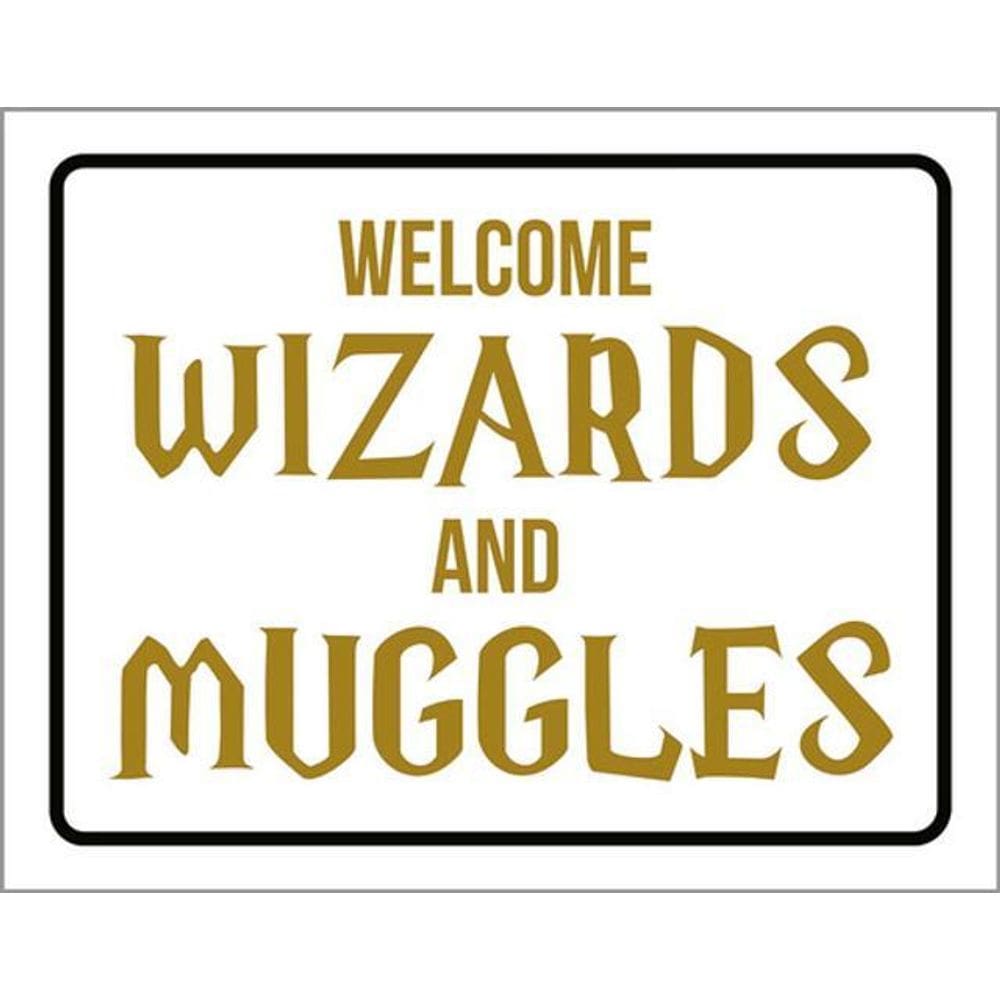 Kit 10 Placas Welcome Wizards And Muggles