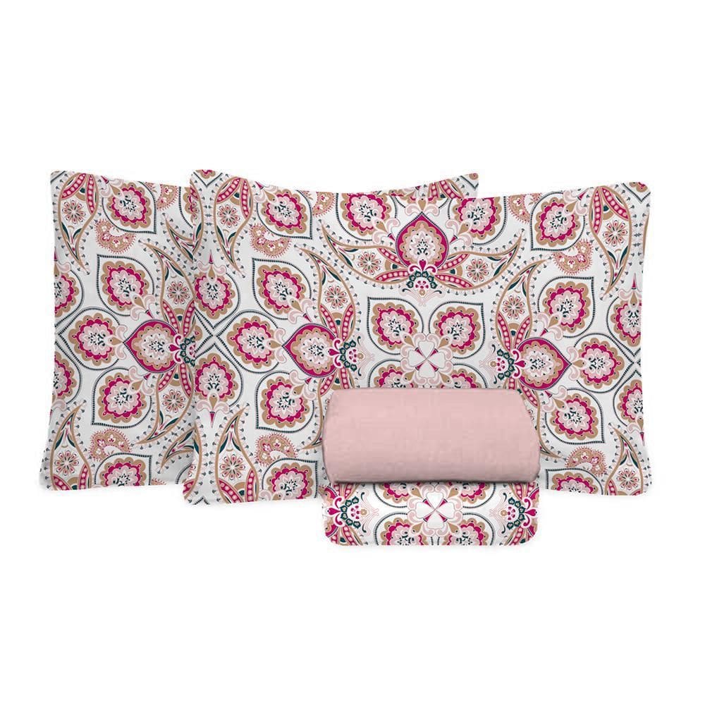 Jogo De Cama King Size 130 Fios Fiori - Laura 7320-3