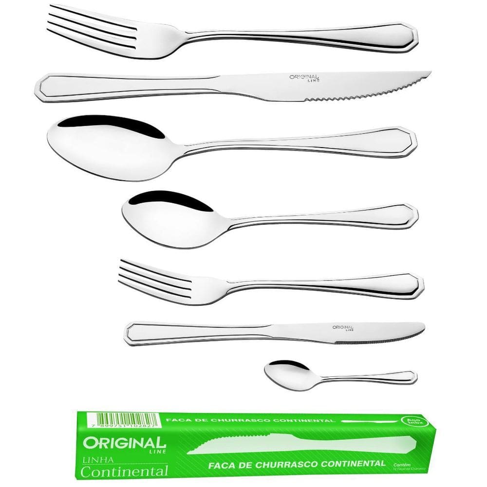 Jogo Garfo Faca Colher Inox 84 Pecas Restaurante Bufffet
