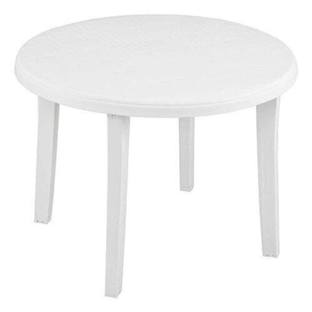 Mesa Redonda Plástico Desmontável 98X72Cm Jardim E Varanda