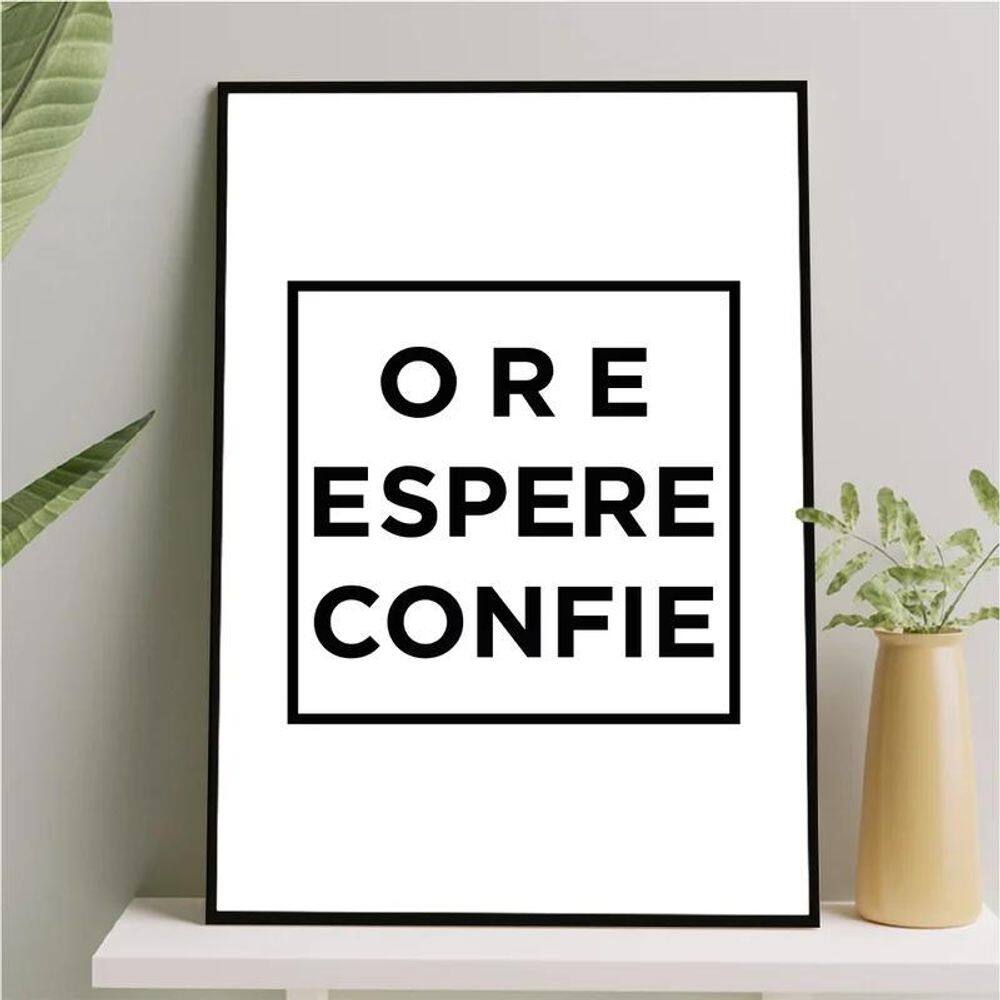 Quadro Ore Espere Confie 33X24Cm