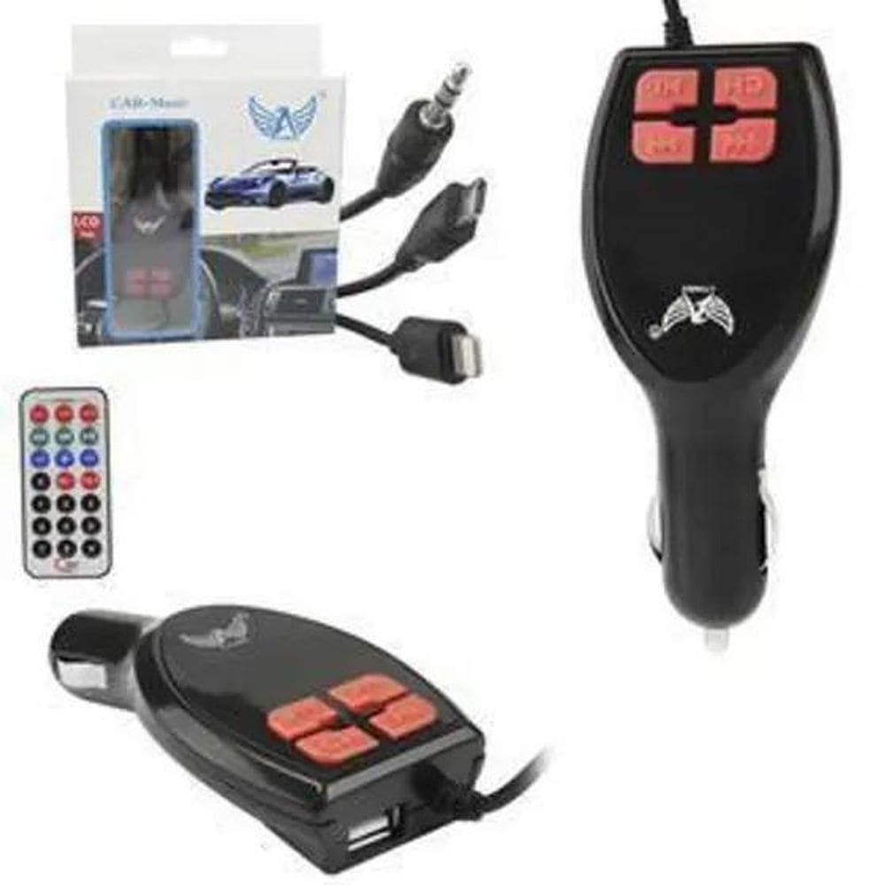 Transmissor Veicular Bluetooth Fm E Carregador Cz-02
