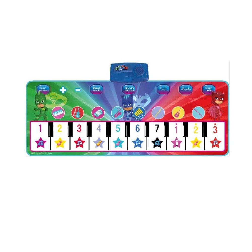 Tapete Musical Pjmasks Candide 1734 - Brinquedo 6+ Meses