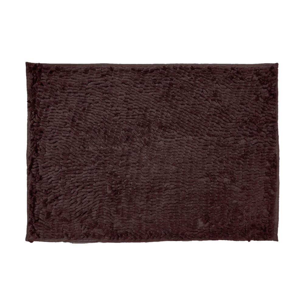 Tapete Antiderrapante Macarrãozinho 50 Cm X 70 Cm - Marrom