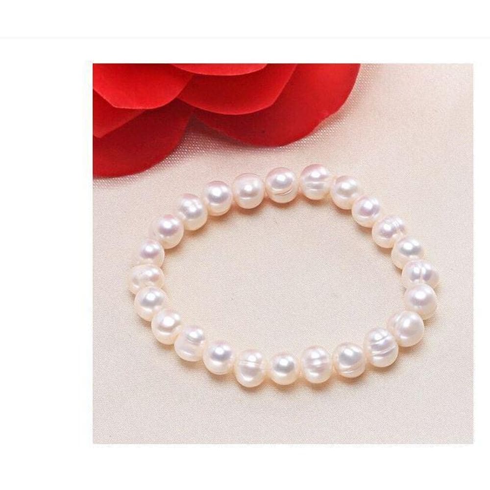 Pulseira Elástica Pérolas Noiva Debutante E Daminha 16cm