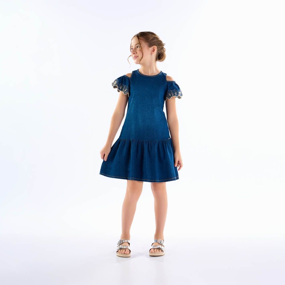 Vestido Infantil Menina - Indigo Medio - 50722-1125
