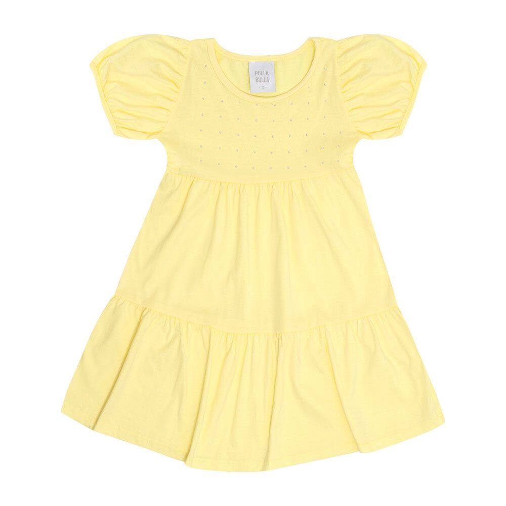 Vestido Primeiros Passos Menina - Amarelo - 50613-4