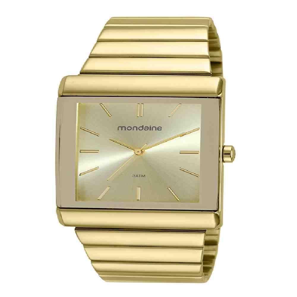 Relógio Feminino Mondaine Analógico Dourado em Aço 5 ATM