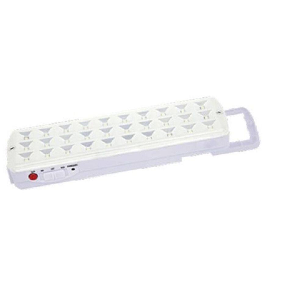 Luminária Emergência Recarregável 30 LEDs Bivolt Branca