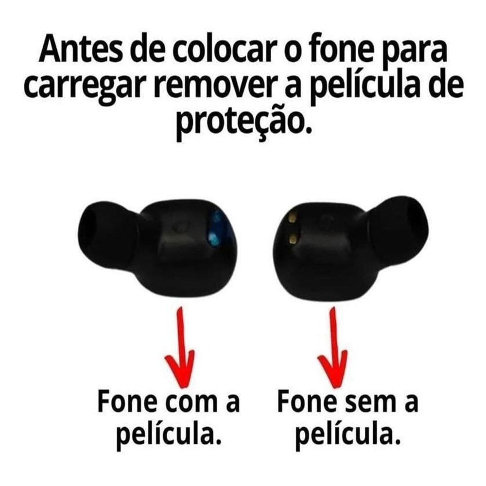 Fone De Ouvido Bluetooth Preto In-Ear Para Samsung A53