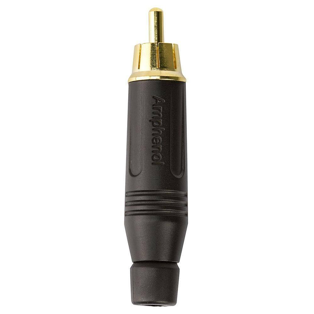 Plug Rca Macho Acpr-Blk, Amphenol - Preto