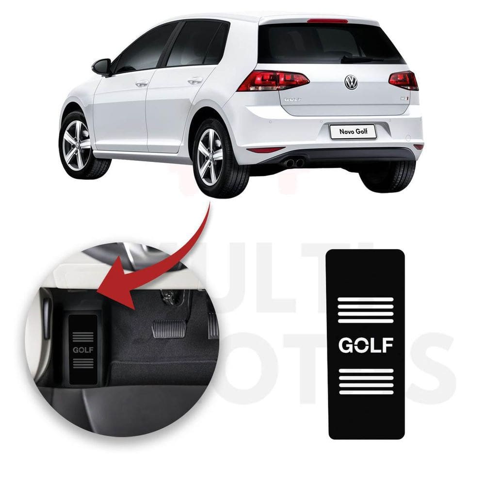 Descanso De Pé Volkswagen Golf 14 A 21 Aço Escovado Preto