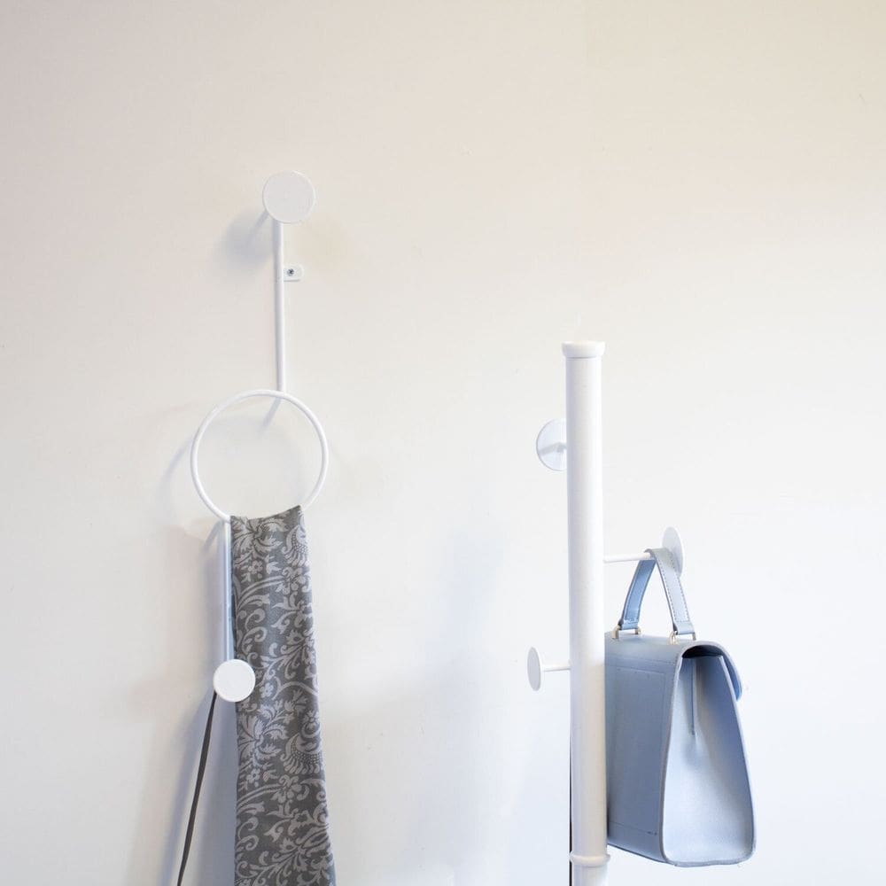 Gancho Decorativo Slim Vertical para Pendurar Xícaras Branco