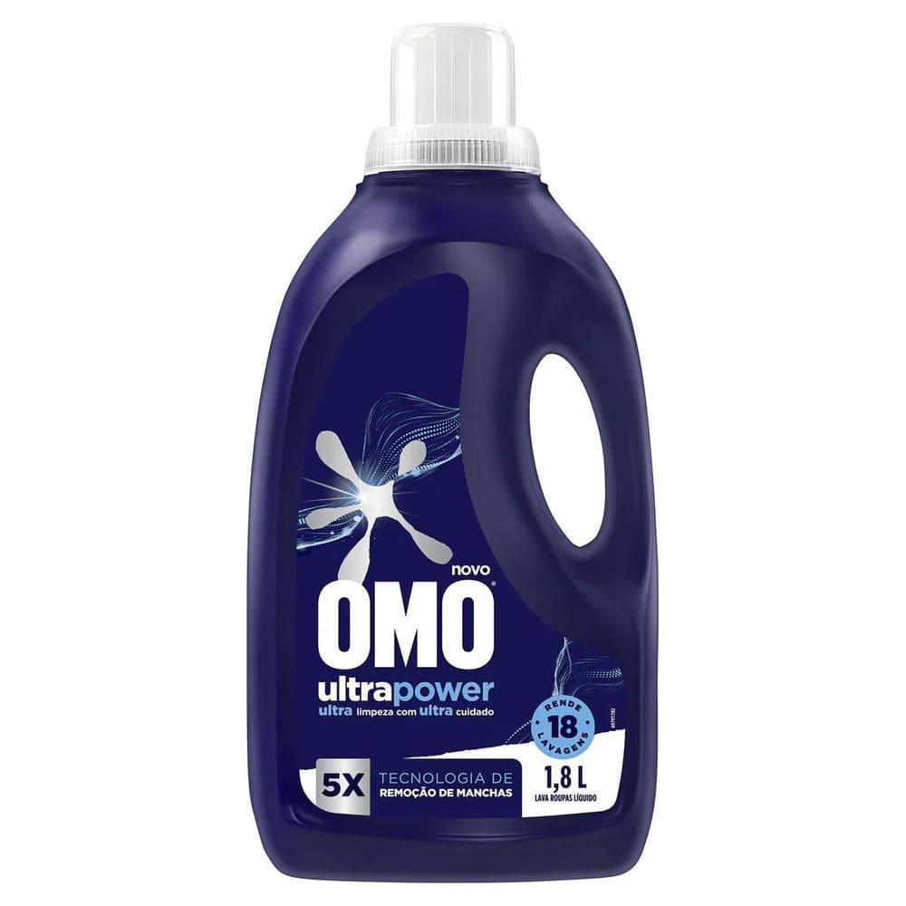 Detergente Omo Ultra Power 1.8L - Remoção de Manchas