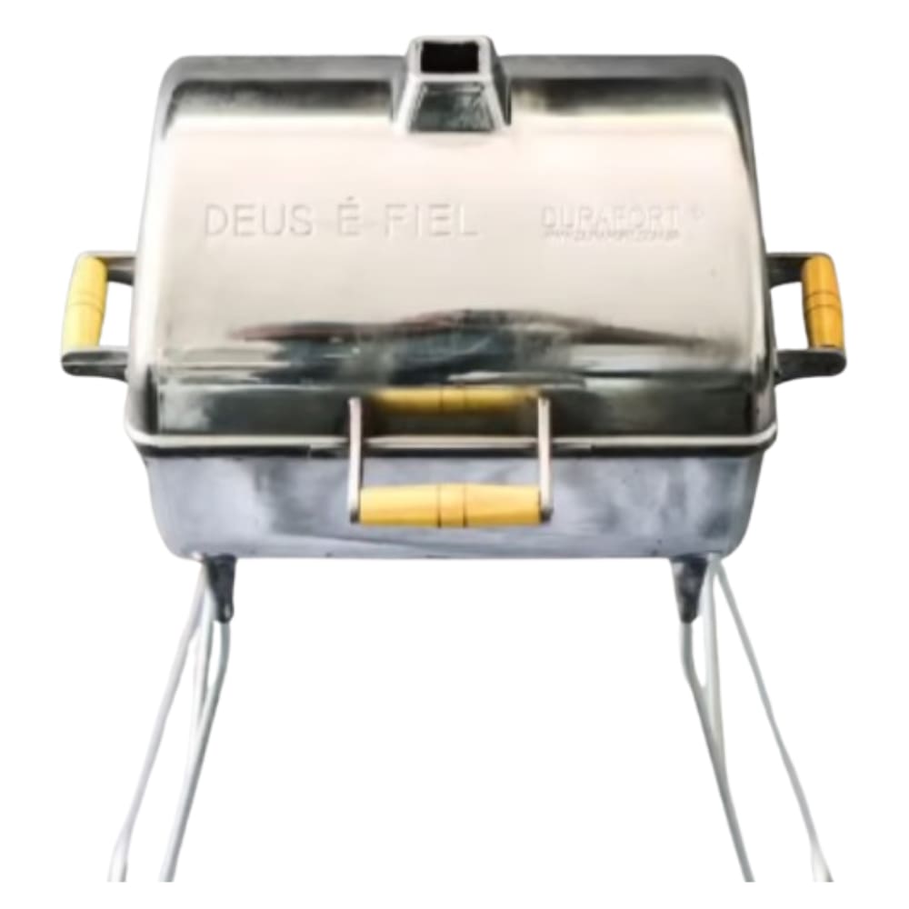 Churrasqueira De Aluminio Fundido A Bafo Otimo Acabamento