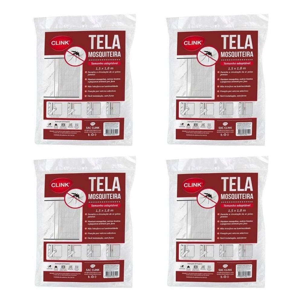 Kit De Tela Mosquiteira Para Janela Casa 1,5 X 1,8 Poliester