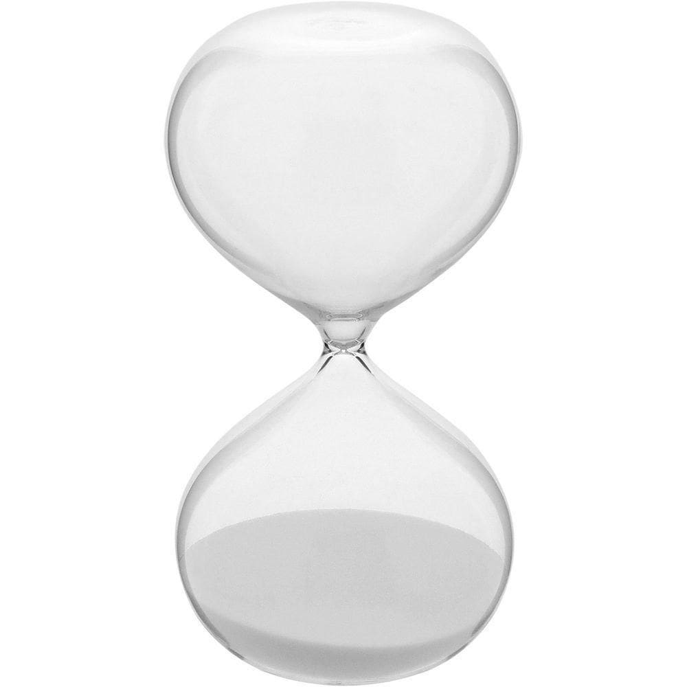 Ampulheta Decorativa Areia Branca Vidro 22x12x12cm Transparente