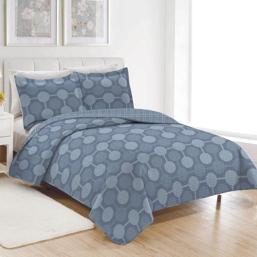 Kit Colcha Boutis Ultrassônica Estampada Solteiro Bubble
