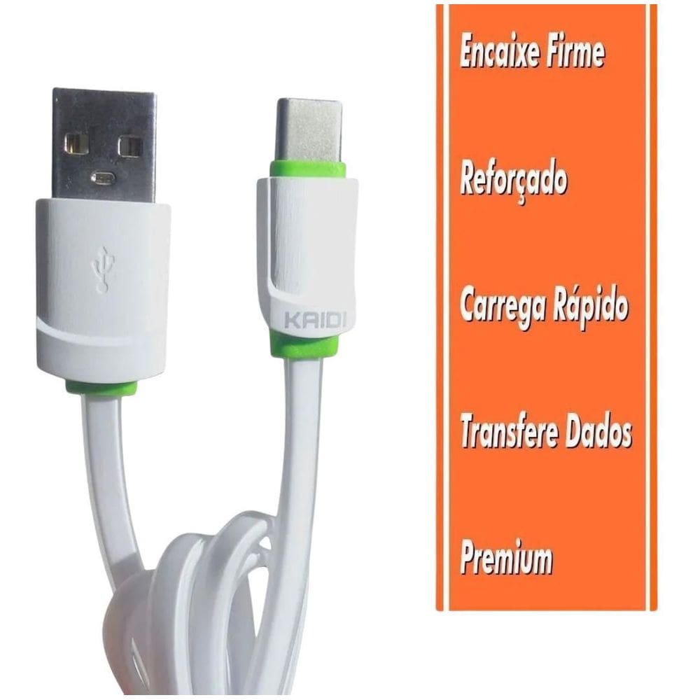 Cabo De Dados E Carregamento Rápido Type C - Kd-Tc30