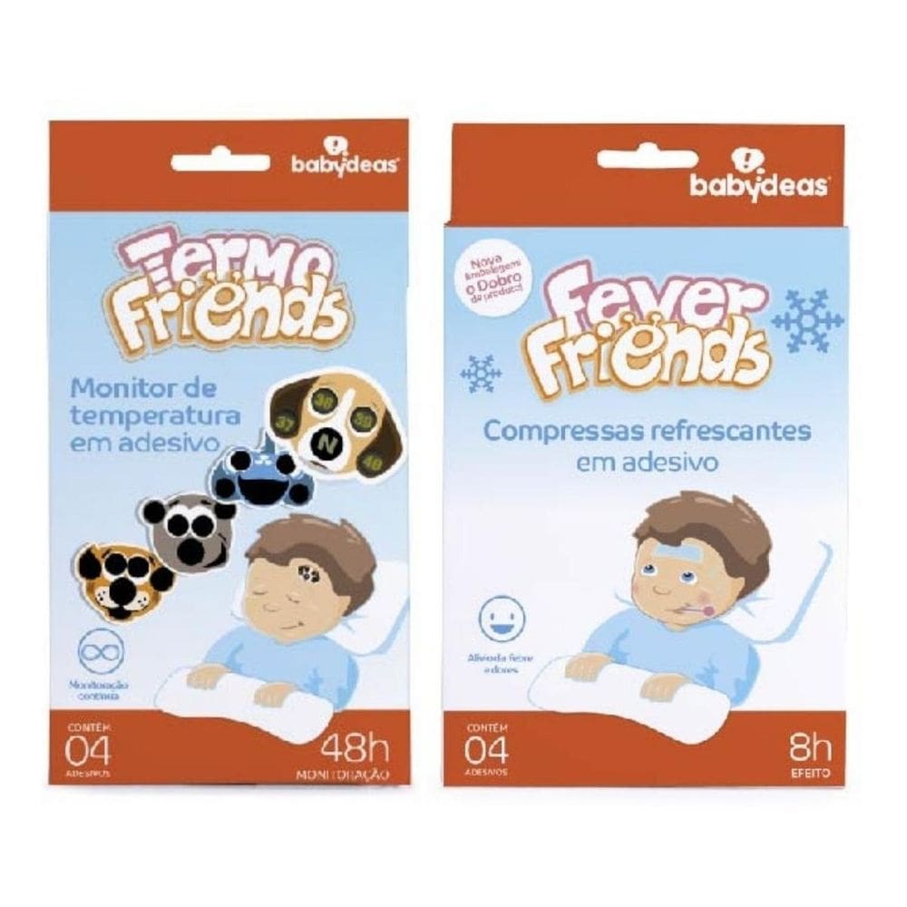 Kit Com Termo Friends + Fever Friends Compressa Saúde Bebe