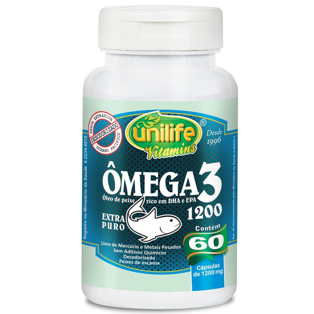 Óleo de peixe omega3 60 capsulas 700mg- unilife