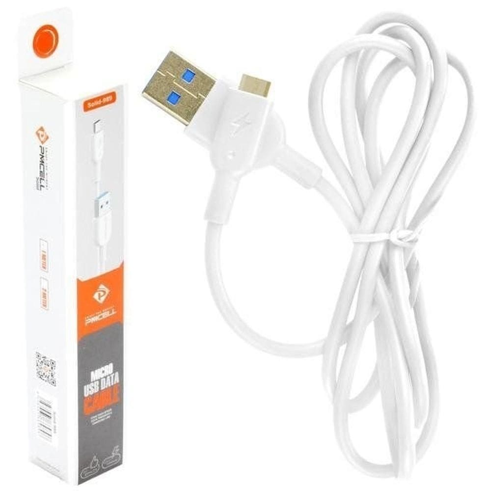 Cabo de dados PMCELL Sync micro USB B v8
