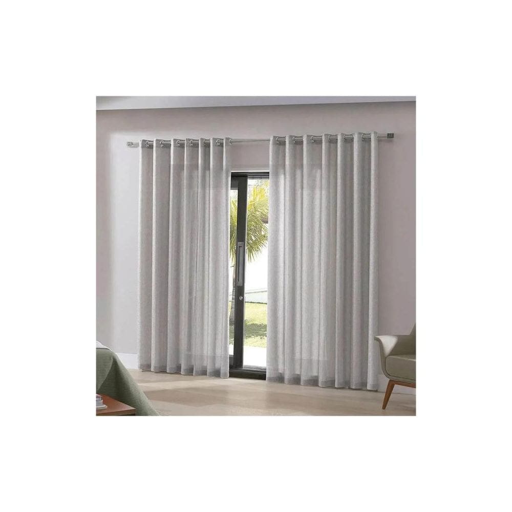 Cortina Bella Janela 420x230 cm Duplex Malta Titânio