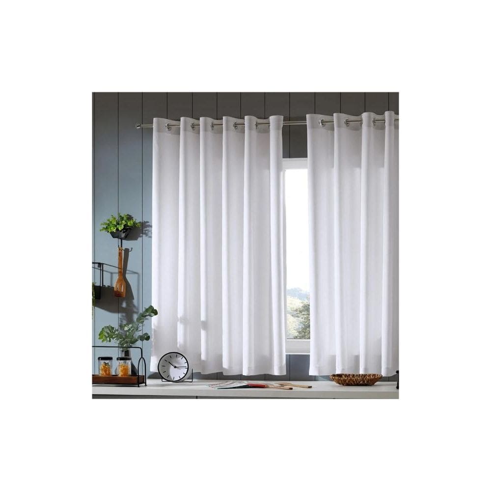 Cortina para Cozinha Bella Janela 360x150 cm Duplex Bellini Branco