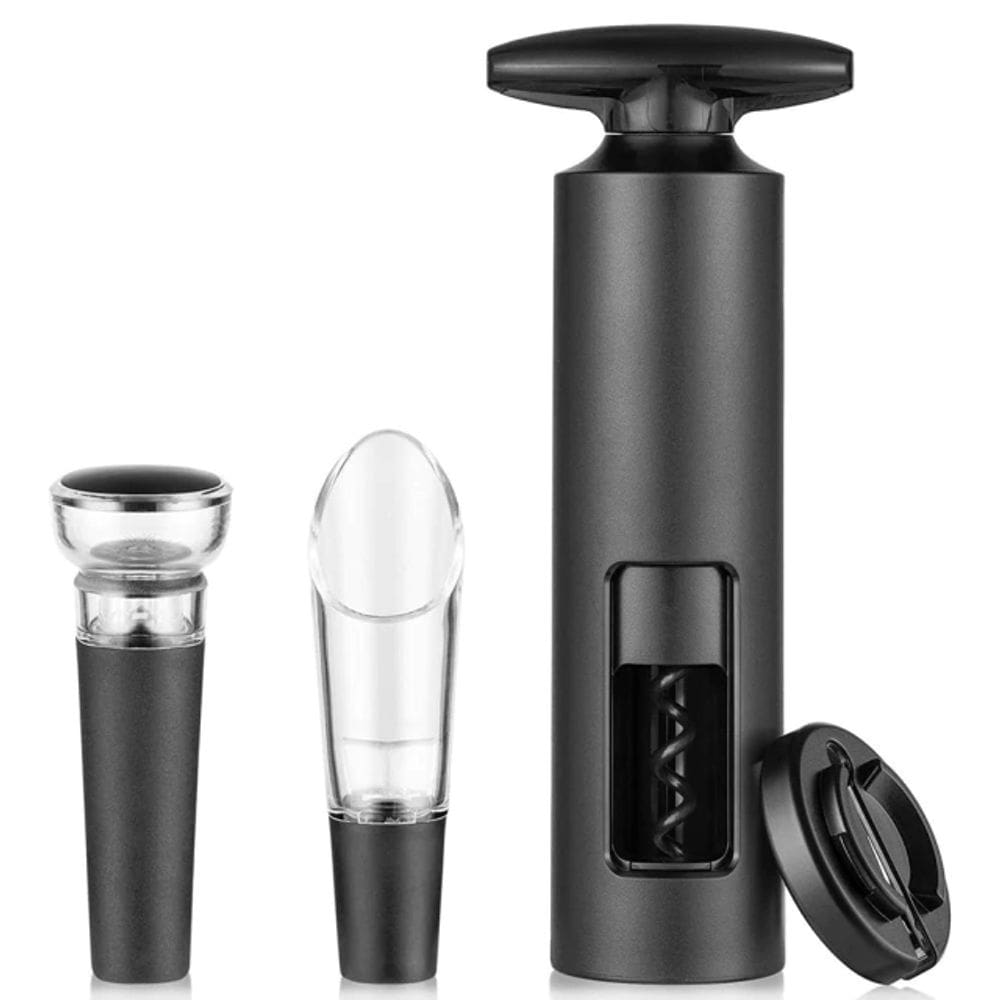 Kit Saca-Rolhas Abridor de Vinho Com 4 Peças - Mimo Style