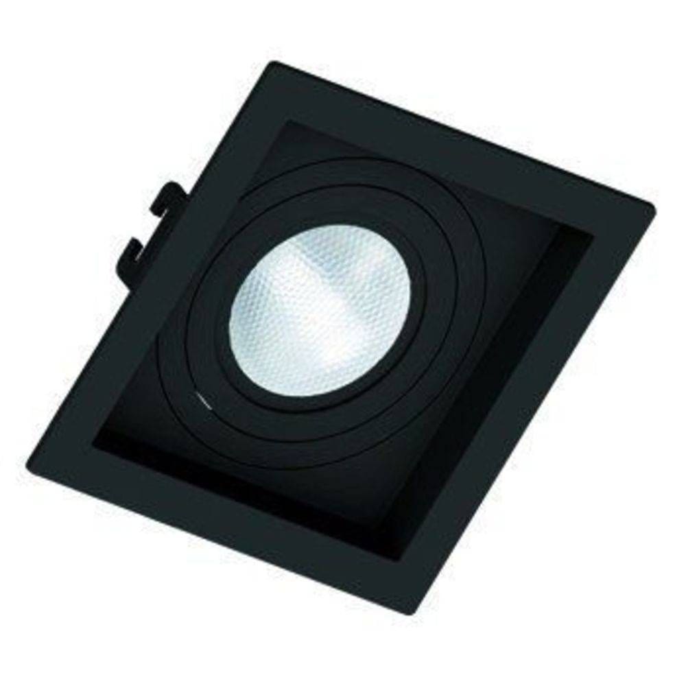Spot Embutir PAR 20 Quadrado Preto Save Energy