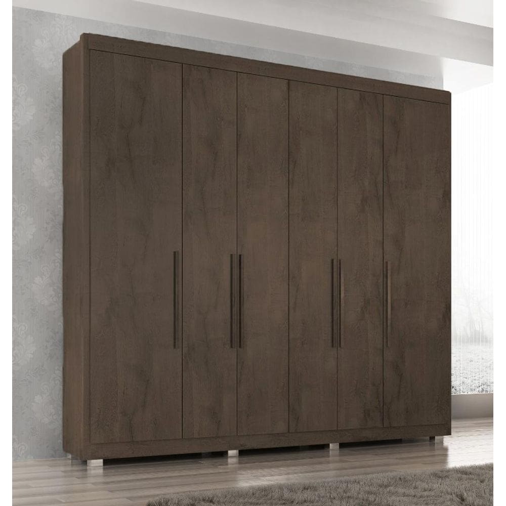 Guarda Roupa Casal Valencia 6 Portas 6 Gav Com Pés
