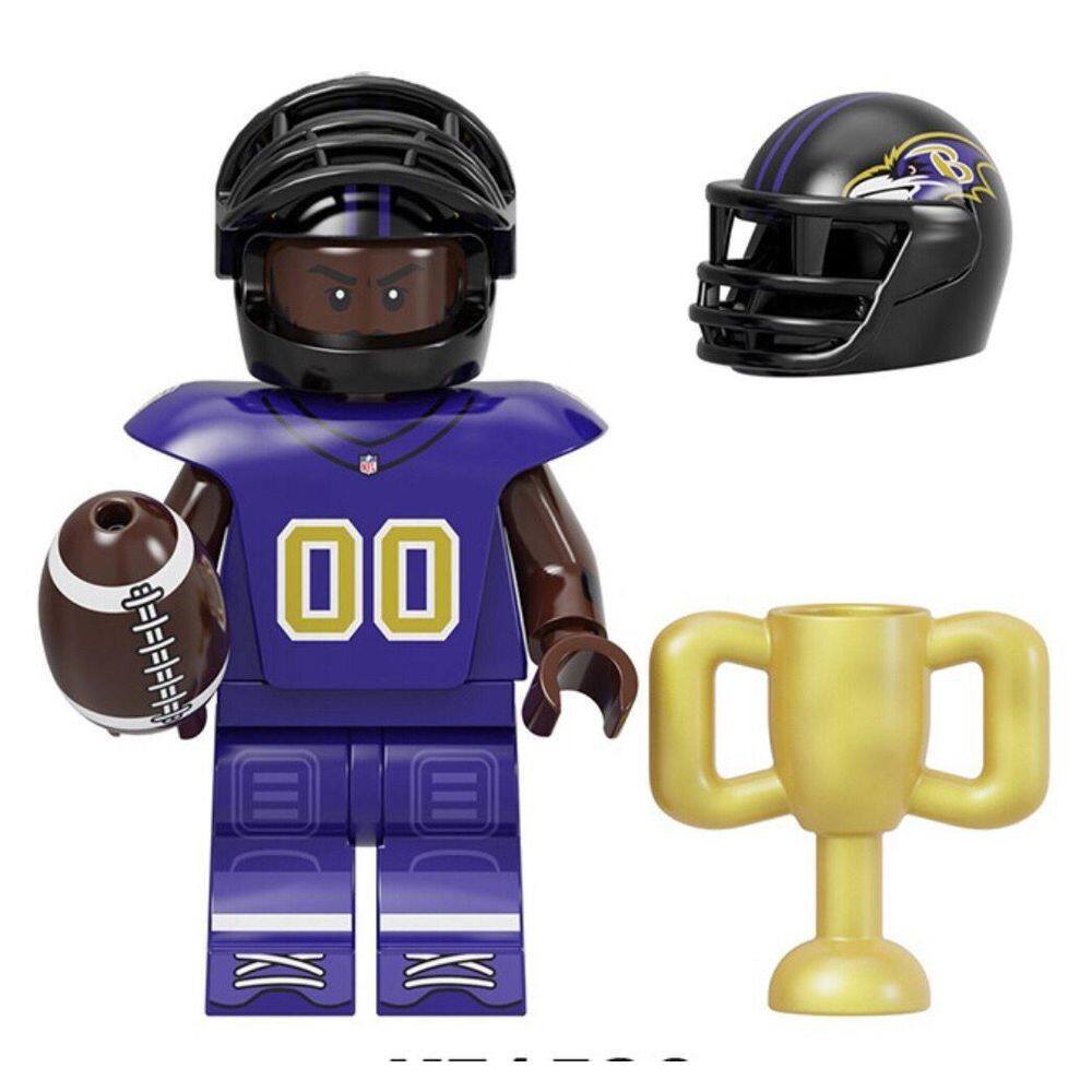 Boneco Blocos De Montar Futebol Ravens Futebol Americano