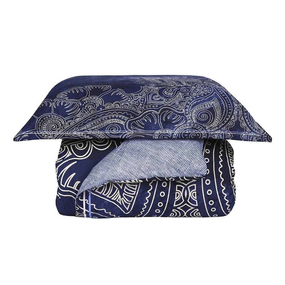 Kit Colcha Mellow Queen Zaki Azul Marinho 250x260cm