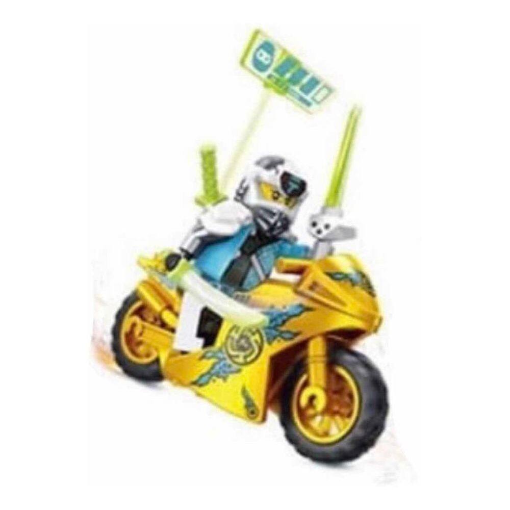 Boneco Blocos De Montar Nya Moto Dourada Ninjago