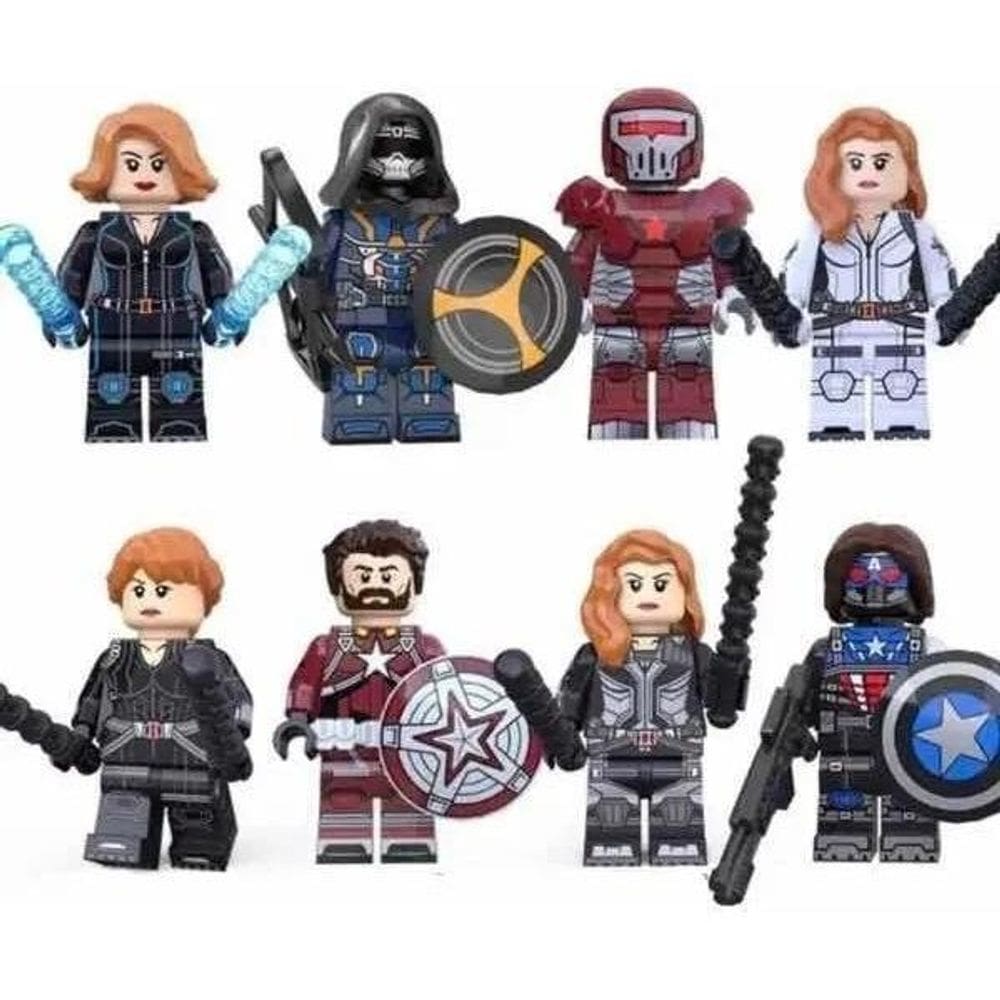 Bonecos Blocos De Montar Filme Viúva Negra Marvel